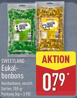 Sweetland Eukalbonbons - Halsbonbons in verschiedenen Sorten