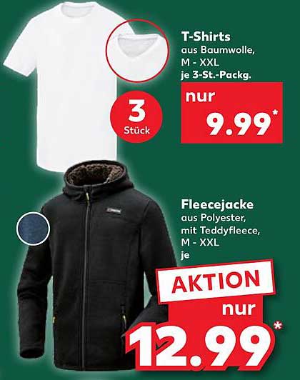 T-Shirts aus Baumwolle, M - XXL je 3-Stück-Pack.