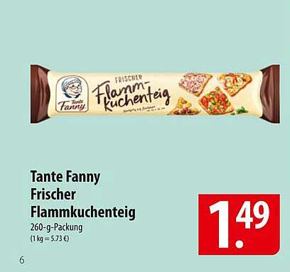 Tante Fanny Frischer Flammkuchenteig 260-g-Packung