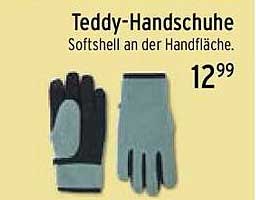 Teddy-Handschuhe - Softshell an der Handfläche.