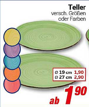 Teller - verschiedene Größen oder Farben