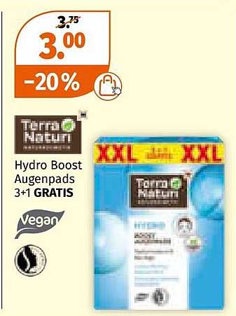 Terra Naturi Hydro Boost Augenpads 3+1 GRATIS