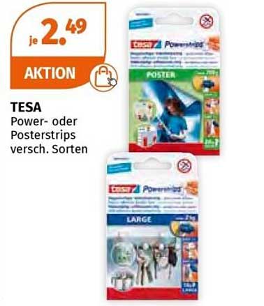 TESA Power- oder Posterstrips verschiedene Sorten