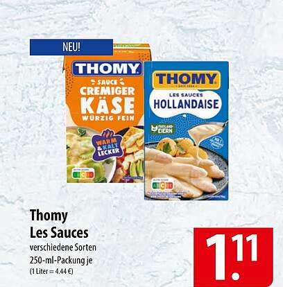 Thomy Les Sauces 250-ml-Packung - Cremiger Käse & Hollandaise
