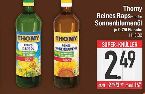 Thomy Reines Raps- oder Sonnenblumenöl 0,75 l