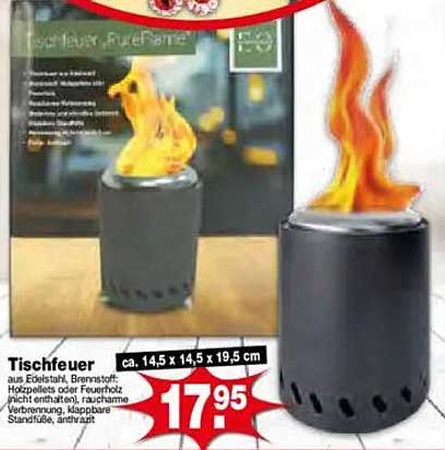 Tischfeuer aus Edelstahl - das perfekte Accessoire für gemütliche Abende