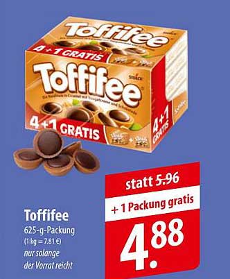 Toffifee 625-g-Packung + 1 Packung gratis