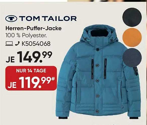 Tom Tailor Herren-Puffer-Jacke