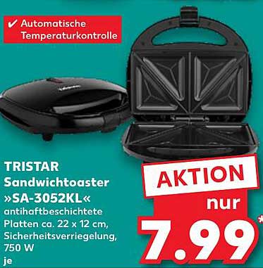 TRISTAR Sandwichtoaster »SA-3052KL«