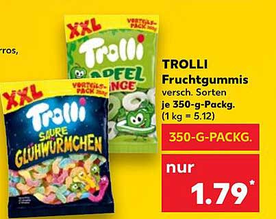 TROLLI Fruchtgummis versch. Sorten 350-g-Pack.