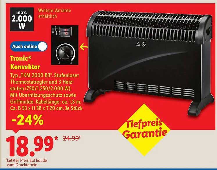Tronic® Konvektor Typ TKM 2000 B3