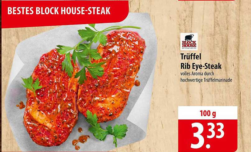 Trüffel Rib Eye-Steak - Bestes Block House-Steak