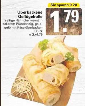 Überbackene Geflügelrolle