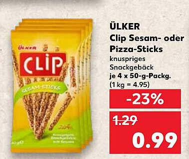 ÜLKER Clip Sesam- oder Pizza-Sticks 4 x 50-g-Packung