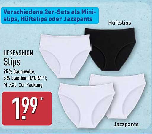 UP2FASHION Slips – 2er-Pack in verschiedenen Stilen