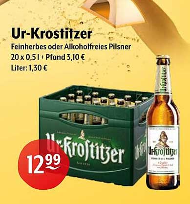 Ur-Krostitzer - Feinh herb oder Alkoholfreies Pilsner, 20 x 0,5 l