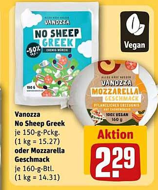 Vanozza No Sheep Greek oder Mozzarella Geschmack - Aktion