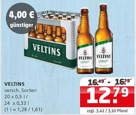 Veltins Bier - 20 x 0,5 l für nur 12,79 €