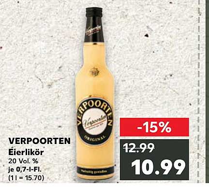VERPOORTEN Eierlikör 0,7 l - 15% Preisnachlass