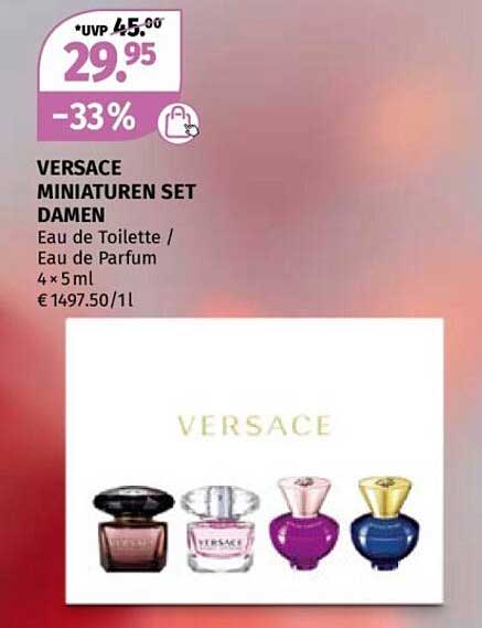 VERSACE MINIATUREN SET DAMEN - Eau de Toilette / Eau de Parfum 4 x 5 ml