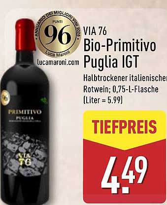 VIA 76 Bio-Primitivo Puglia IGT