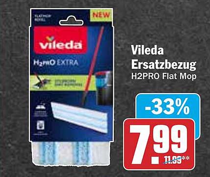 Vileda Ersatzbezug H2PRO Flat Mop