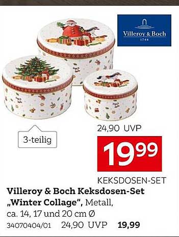 Villeroy & Boch Keksdosen-Set „Winter Collage“
