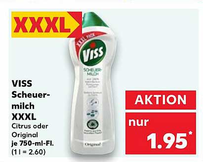 VISS Scheuermilch XXXL Citrus oder Original 750ml