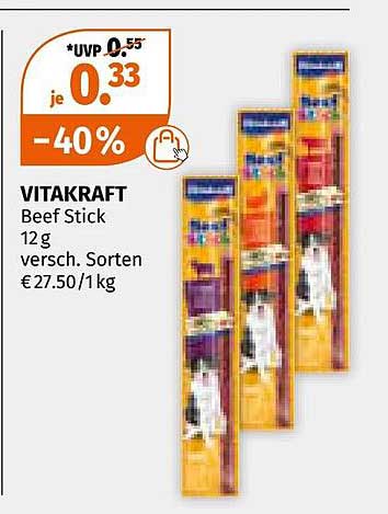 VITAKRAFT Beef Stick 12 g Sorten