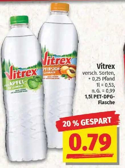 Vitrex - Verschiedene Sorten von Vitrex, 1,5L PET-DPG-Flasche