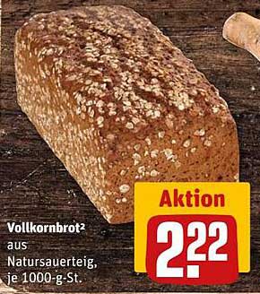 Vollkornbrot aus Natursauerteig, je 1000-g-St.