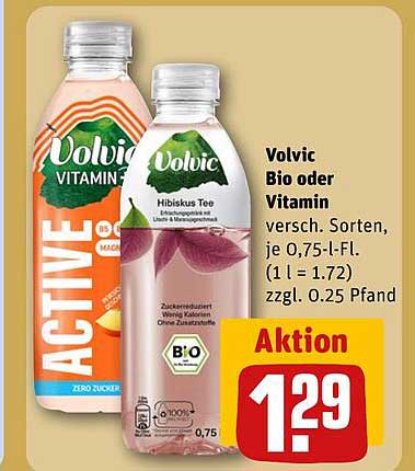 Volvic Bio oder Vitamin - verschiedene Sorten, je 0,75 l