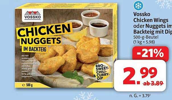 Vossko Chicken Nuggets im Backteig
