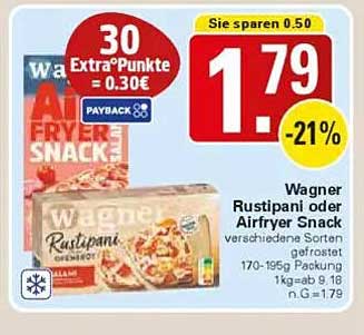 Wagner Rustipani oder Airfryer Snack - verschiedene Sorten