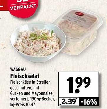 WASGAU Fleischsalat - 190-g-Becher