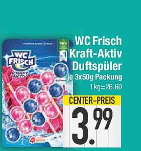 WC Frisch Kraft-Aktiv Duftspüler 3x50g Packung