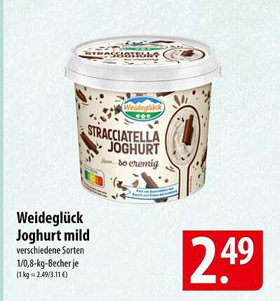 Weideglück Joghurt mild - verschiedene Sorten