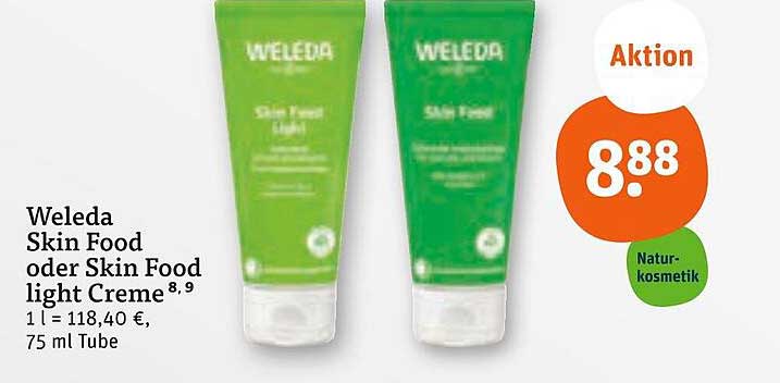 Weleda Skin Food oder Skin Food light Creme, 75 ml Tube