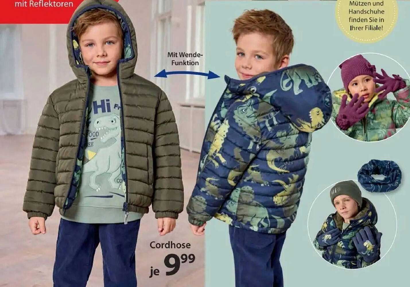 Wendejacke mit Reflektoren für Kinder