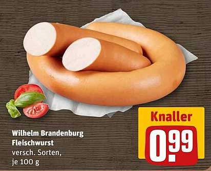 Wilhelm Brandenburg Fleischwurst – verschieden Sorten, je 100 g