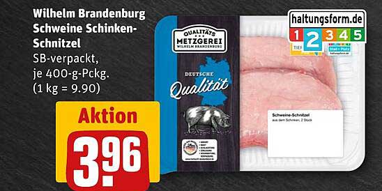 Wilhelm Brandenburg Schweine Schinken-Schnitzel
