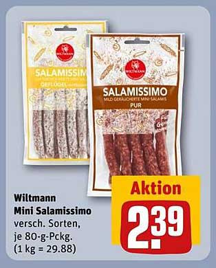 Wiltmann Mini Salamissimo, verschiedene Sorten, je 80-g-Pck.