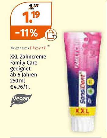 XXL Zahnpasta Family Care 250 ml