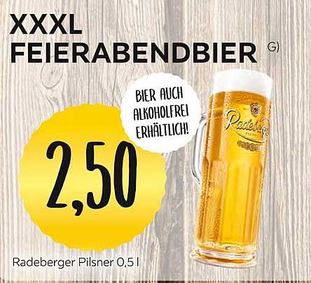 XXXL Feierabendbier Radeberger Pilsner 0,5 l