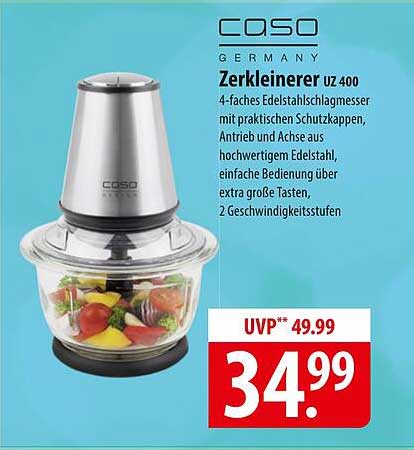 Zerkleinerer UZ 400 von Caso - Jetzt im Angebot!