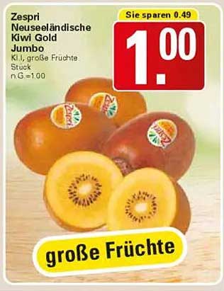 Zespri Neuseeländische Kiwi Gold Jumbo