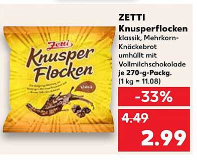 ZETTI Knusperflocken klassik, Mehrkorn-Knäcke mit Vollmilchschokolade 270g