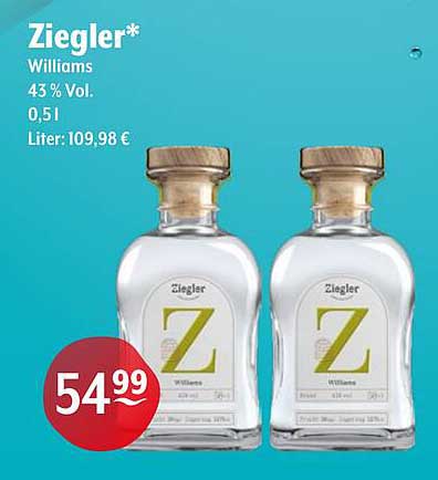 Ziegler Williams 0,5l - 43% Vol.