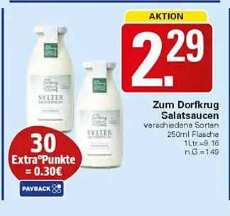 Zum Dorfkrug Salatsaucen - verschiedene Sorten 250ml Flasche