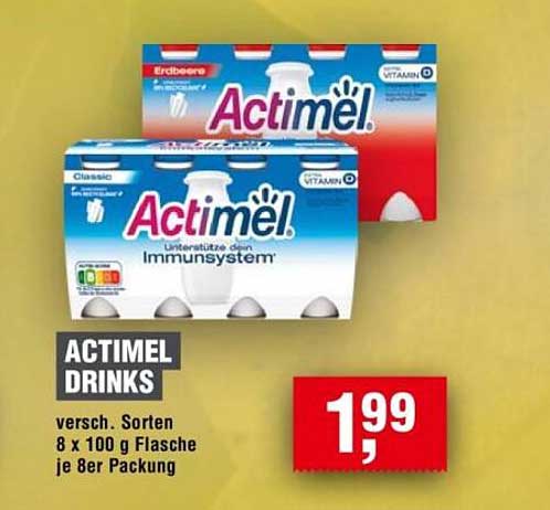 ACTIMEL DRINKS 8er Packung – verschiedene Sorten